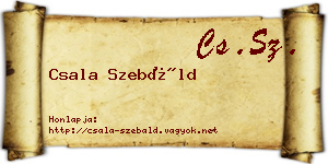 Csala Szebáld névjegykártya